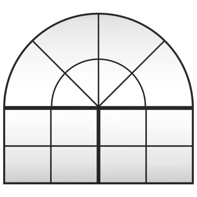 Miroir mural noir 100x90 cm arche fer