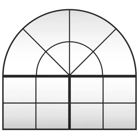 Miroir mural noir 100x90 cm arche fer