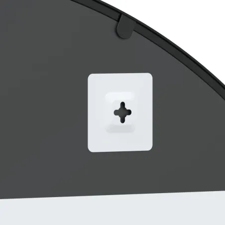 Miroir mural noir 100x90 cm arche fer