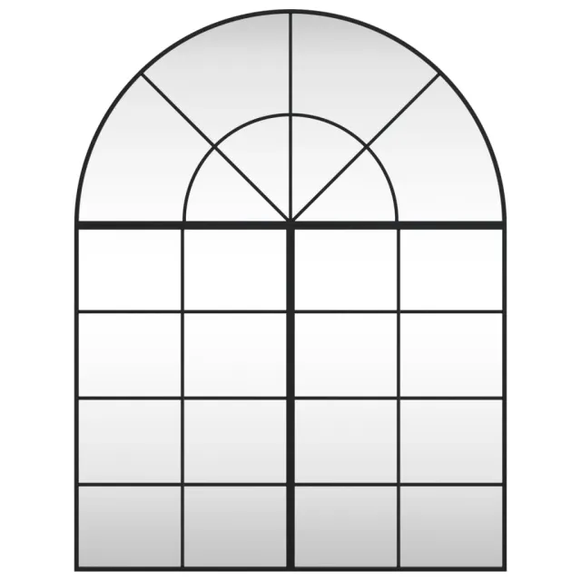 Miroir mural noir 100x130 cm arche fer