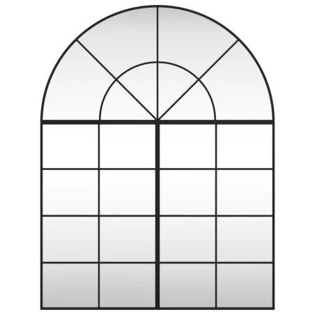 Miroir mural noir 100x130 cm arche fer