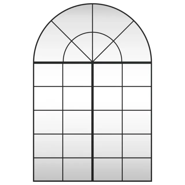 Miroir mural noir 100x150 cm arche fer