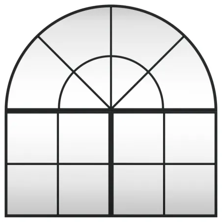 Miroir mural noir 80x80 cm arche fer