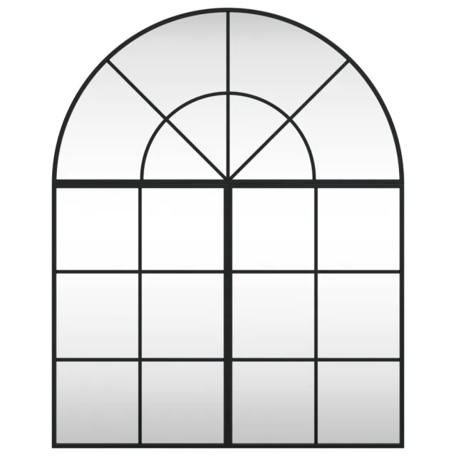 Miroir mural noir 80x100 cm arche fer