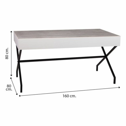 Mesa Alexandra House Living Blanco 80 x 80 x 160 cm 2