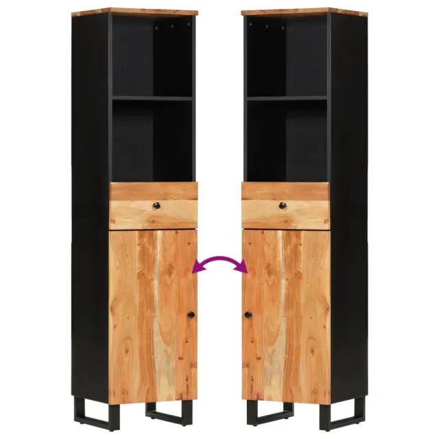 Ensemble de meubles de salle de bain 3 pcs bois massif d'acacia