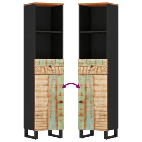 Ensemble de meubles de salle de bain 3 pcs bois massif récupéré