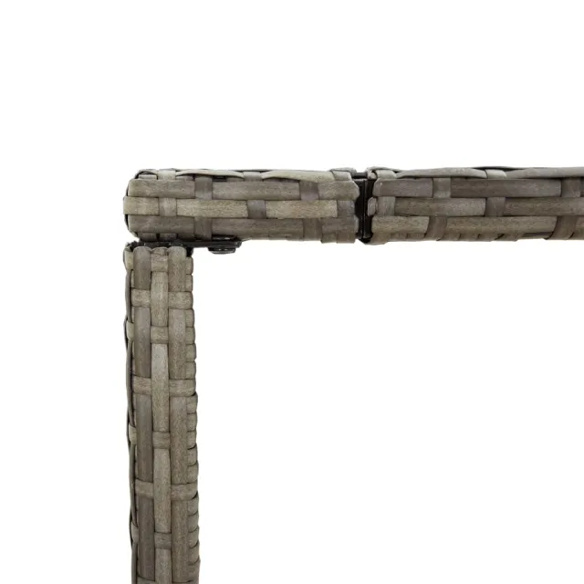 Ensemble de bar de jardin 5 pcs avec coussins gris poly rotin