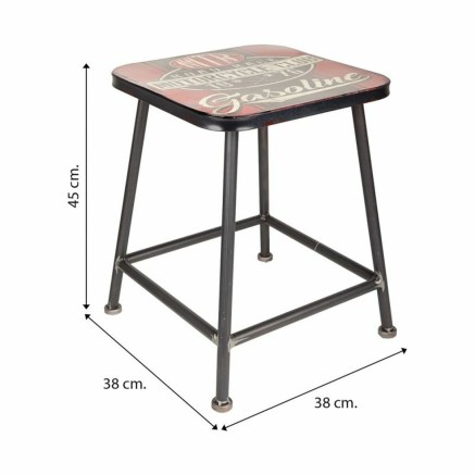 Tabouret Alexandra House Living Fer 38 x 45 x 38 cm 2