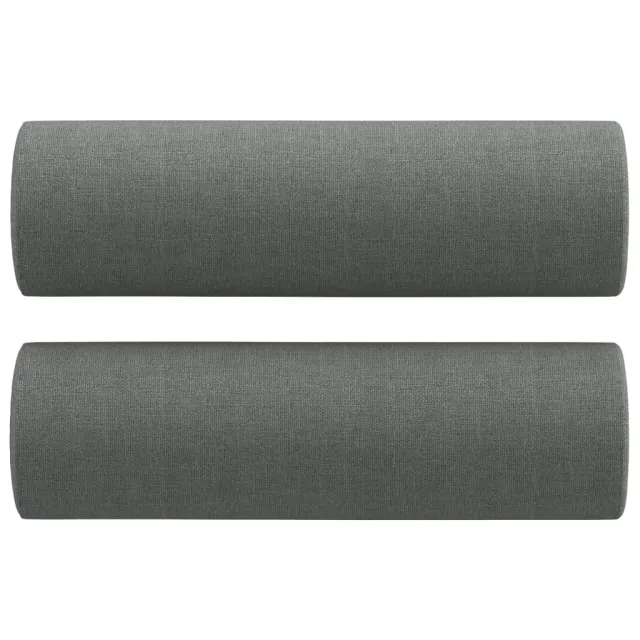 Canapé 2 places avec oreillers gris foncé 120 cm tissu