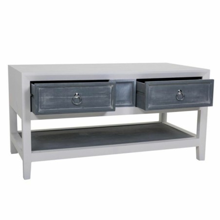 Hoofdtafel Alexandra House Living Wit Grijs 51 x 53 x 104 cm