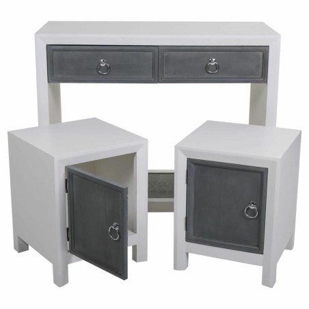 Meuble d'Entrée Alexandra House Living Blanc Gris 40 x 76 x 90 cm 3 P