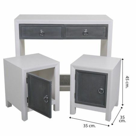 Meuble d'Entrée Alexandra House Living Blanc Gris 40 x 76 x 90 cm 3 P