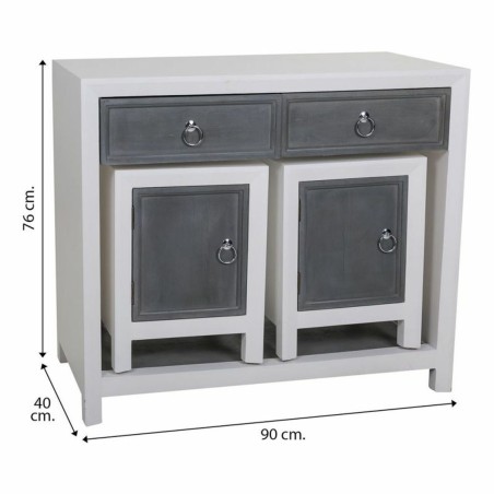 Hall Alexandra House Living White Grey 40 x 76 x 90 cm 3 Pieces