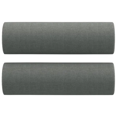 Canapé 3 places avec oreillers gris foncé 180 cm tissu