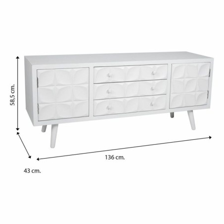 Tiroirs polyvalents Alexandra House Living Blanc Bois d'épicéa Bois
