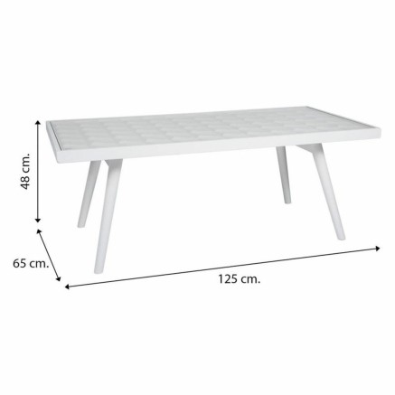 Table d'appoint Alexandra House Living Blanc 65 x 48 x 125 cm 2