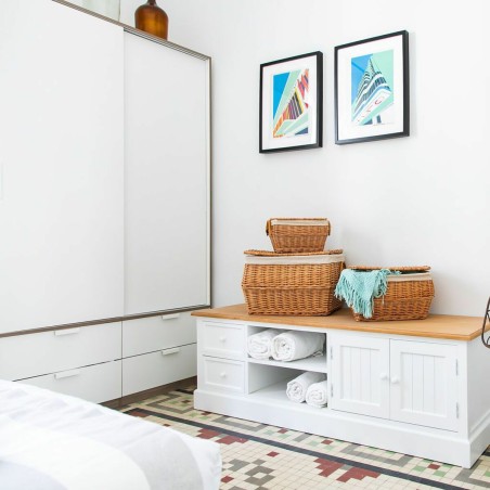 Tiroirs polyvalents Alexandra House Living Blanc Naturel Bois de paulo
