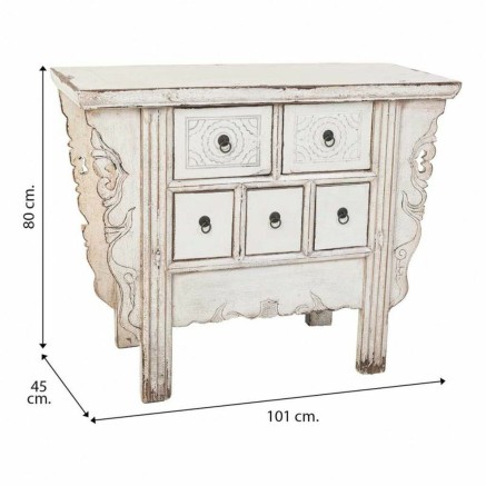 Meuble d'Entrée Alexandra House Living Blanc 45 x 80 x 101 cm 2