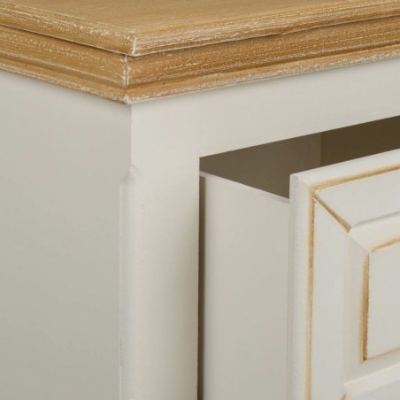 Comodino Alexandra House Living Bianco Naturale 33 x 53 x 37 cm