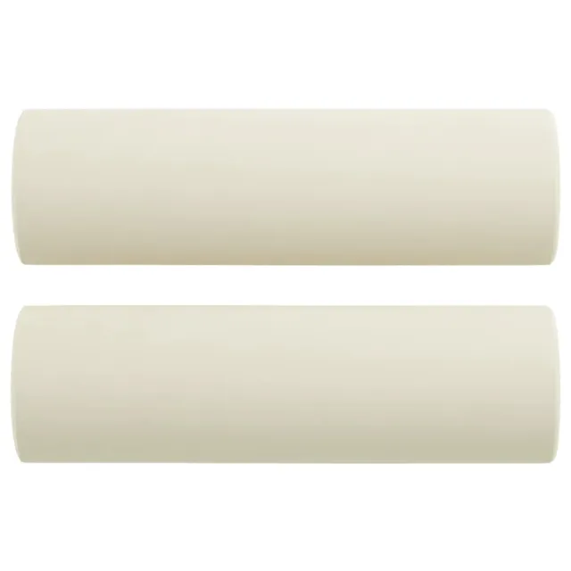 Canapé 2 places avec oreillers décoratifs crème 120 cm velours