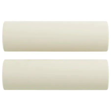 Canapé 2 places avec oreillers décoratifs crème 120 cm velours