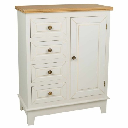 Buffet Alexandra House Living Blanc Naturel Bois de pin Bois MDF 32 x