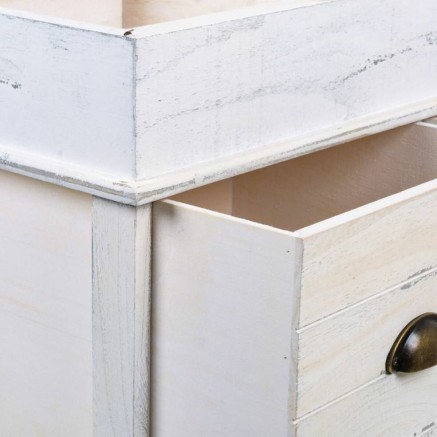 Storage chest with seat Alexandra House Living White Paolownia wood MD 2