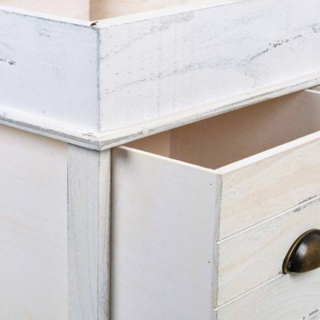 Banc de coffre Alexandra House Living Blanc Bois de paulownia Bois MDF