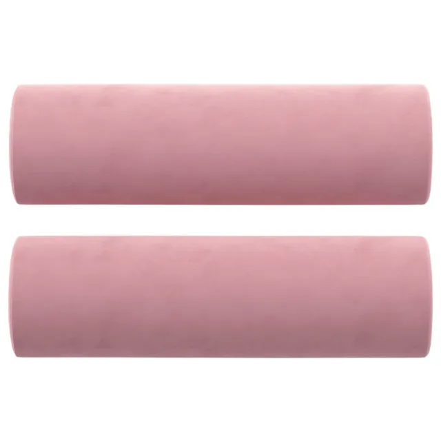 Canapé 3 places avec oreillers décoratifs rose 180 cm velours