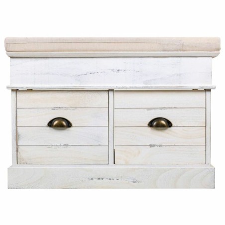 Kofferbank Alexandra House Living Weiß Paulonia-Holz Holz MDF 35 x 50