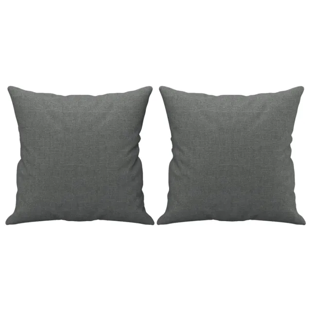 Canapé 2 places avec oreillers gris foncé 120 cm tissu