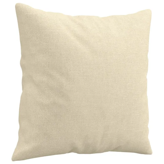 Canapé 2 places avec oreillers décoratifs crème 120 cm tissu