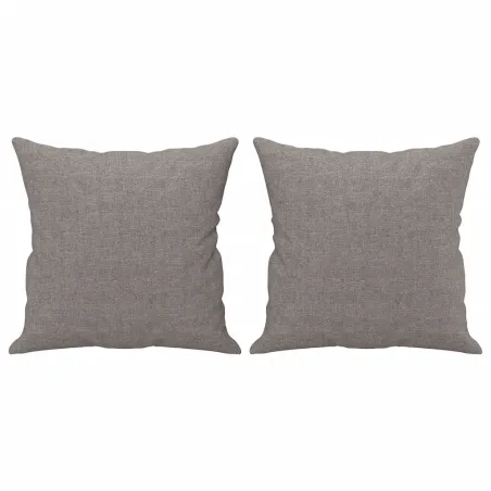Canapé 2 places avec oreillers décoratifs taupe 120 cm tissu