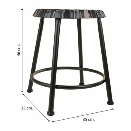 Taburete Alexandra House Living Metal Hierro 35 x 46 x 35 cm 2