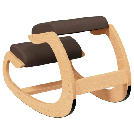 Chaise assis-genoux marron 55x84x55 cm contreplaqué de bouleau