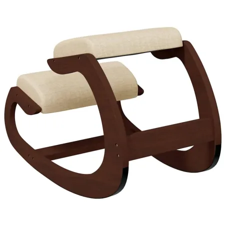 Chaise assis-genoux crème 55x84x55 cm contreplaqué de bouleau