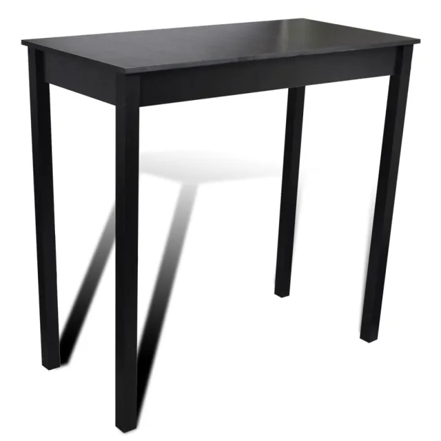 Set de 1 table de bar et 2 tabourets noir