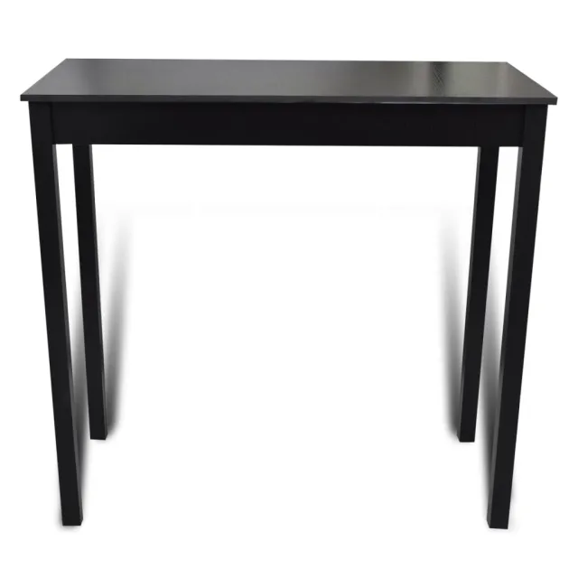 Set de 1 table de bar et 2 tabourets noir