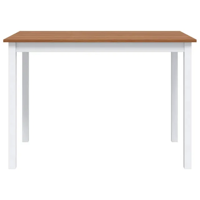 Ensemble de salle à manger 5 pcs Marron et blanc