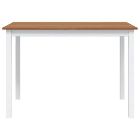 Ensemble de salle à manger 5 pcs Marron et blanc