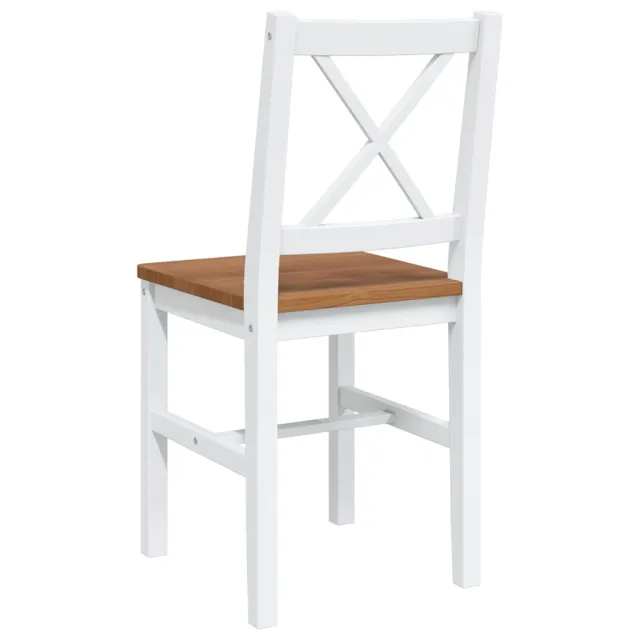 Ensemble de salle à manger 5 pcs Marron et blanc