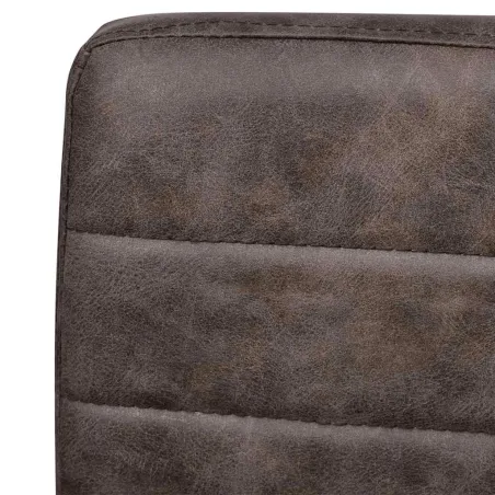 Chaises à manger cantilever lot de 2 marron foncé similicuir