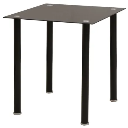 Ensemble de table et chaise de salle à manger 3 pièces noir 2
