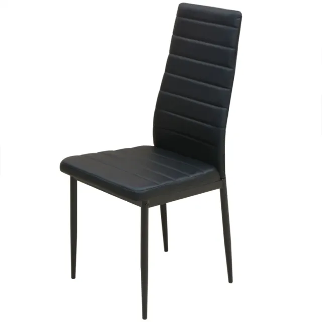 Ensemble de table et chaise de salle à manger 3 pièces noir