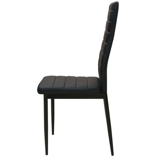 Ensemble de table et chaise de salle à manger 3 pièces noir