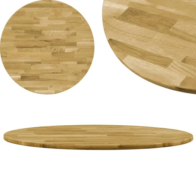Dessus de table Bois de chêne massif Rond 23 mm 500 mm