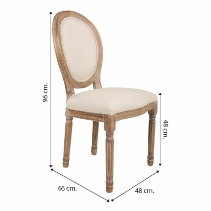 Silla de Comedor Alexandra House Living Beige 46 x 96 x 48 cm 2