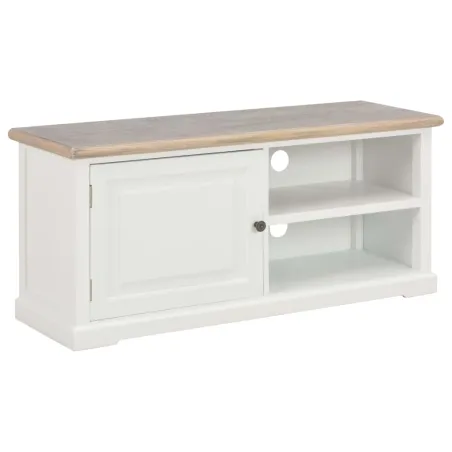 Meuble TV Blanc 90x30x40 cm Bois