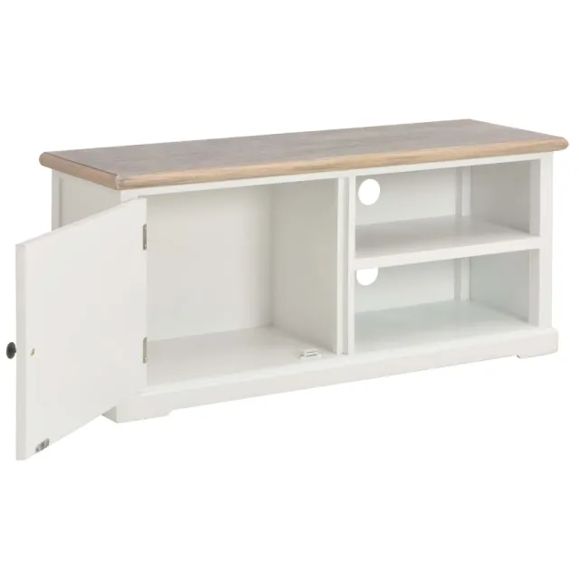 Meuble TV Blanc 90x30x40 cm Bois